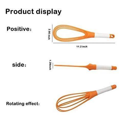 Kitchendesigner Baking Tools Accessories Combo Set Pack of 4-Silicon Basting Spatula, Oil Brush, Power Free Hand Blender/Egg Beater and Plastic Whisk