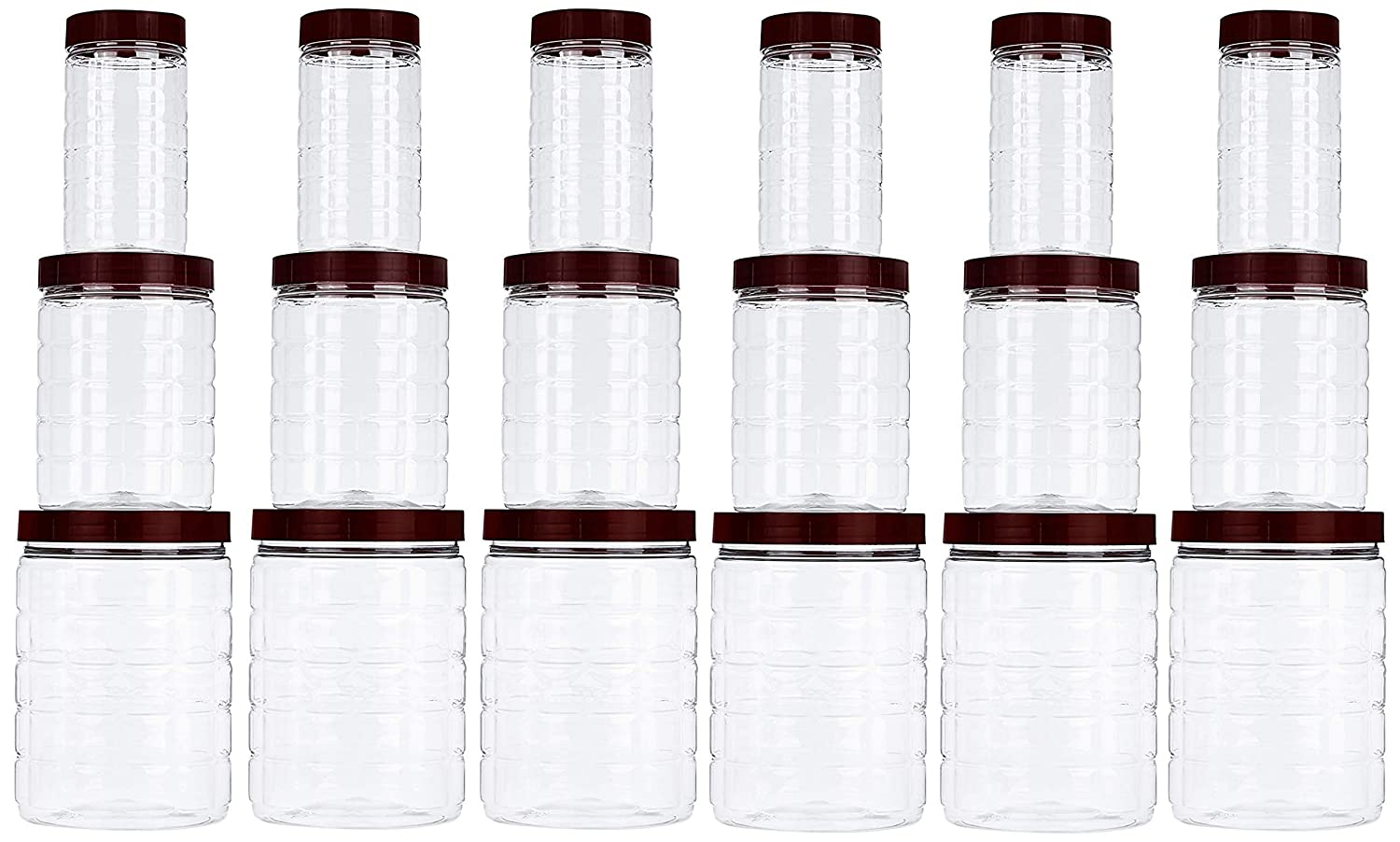 Kitchendesigner Solimo Checkered Jar Set of 18