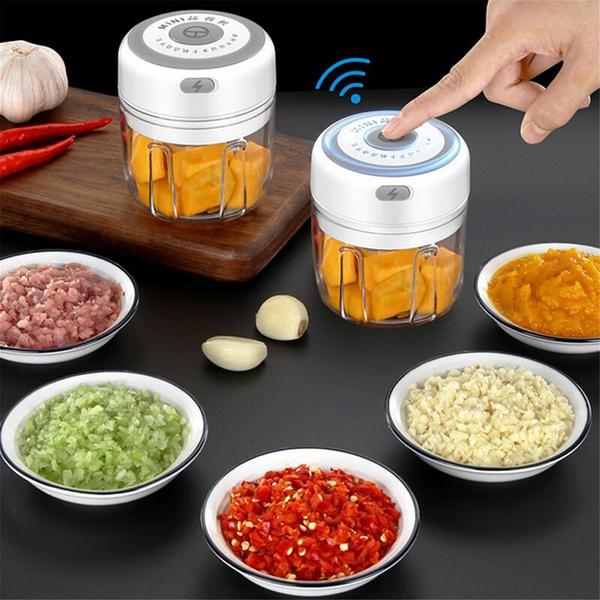 Electric Mini Garlic Chopper Meat Grinder Crusher for Nuts Fruits Vegetable Food