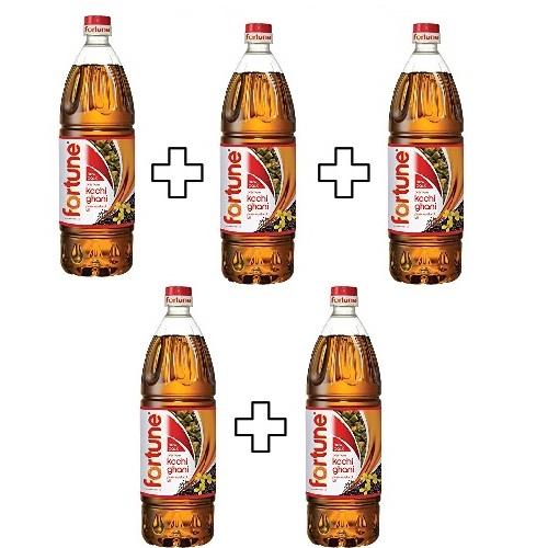 (Pack of 3) -Kachi Ghani Pure Mustard Oil, 1tr Per Bottle