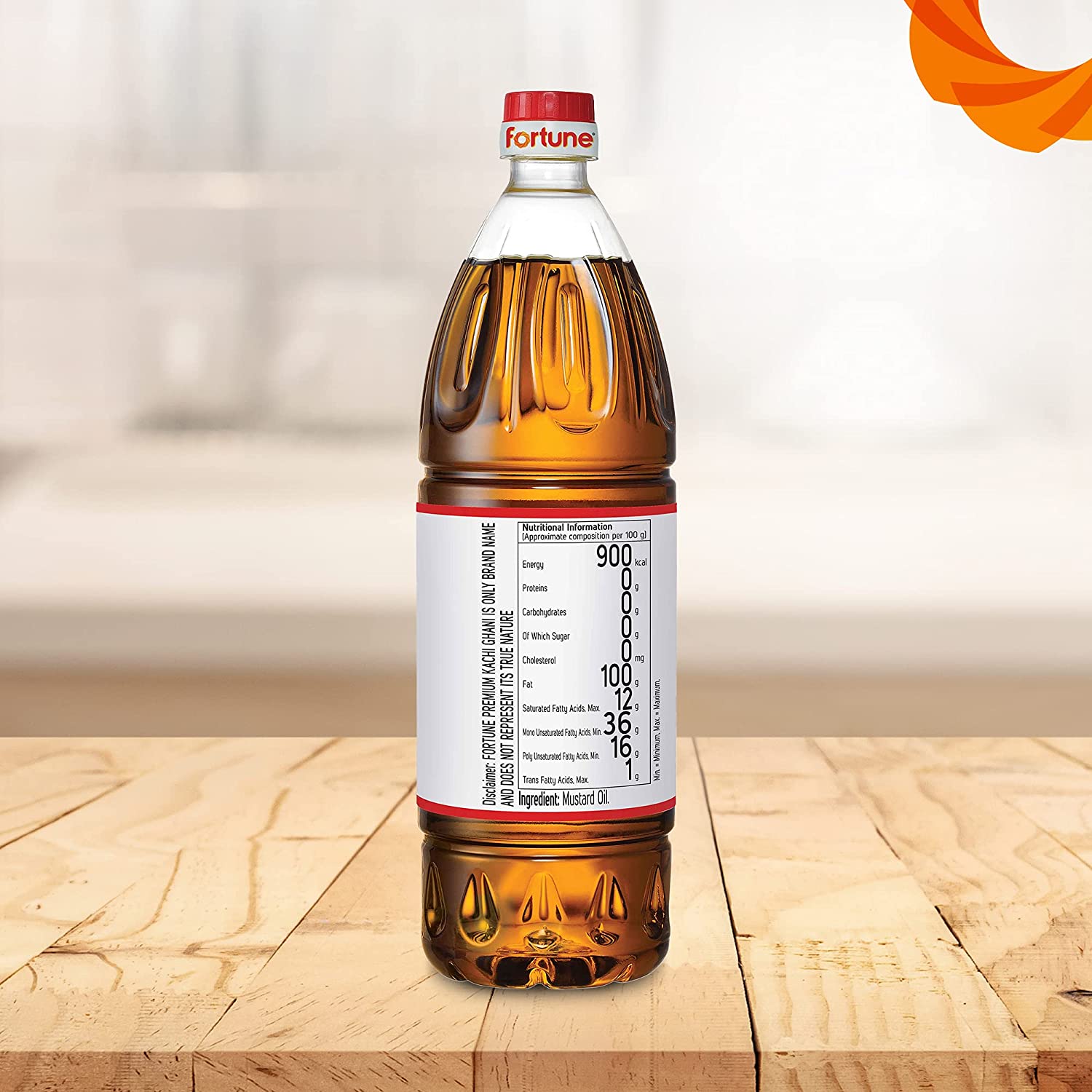 (Pack of 3) -Kachi Ghani Pure Mustard Oil, 1tr Per Bottle