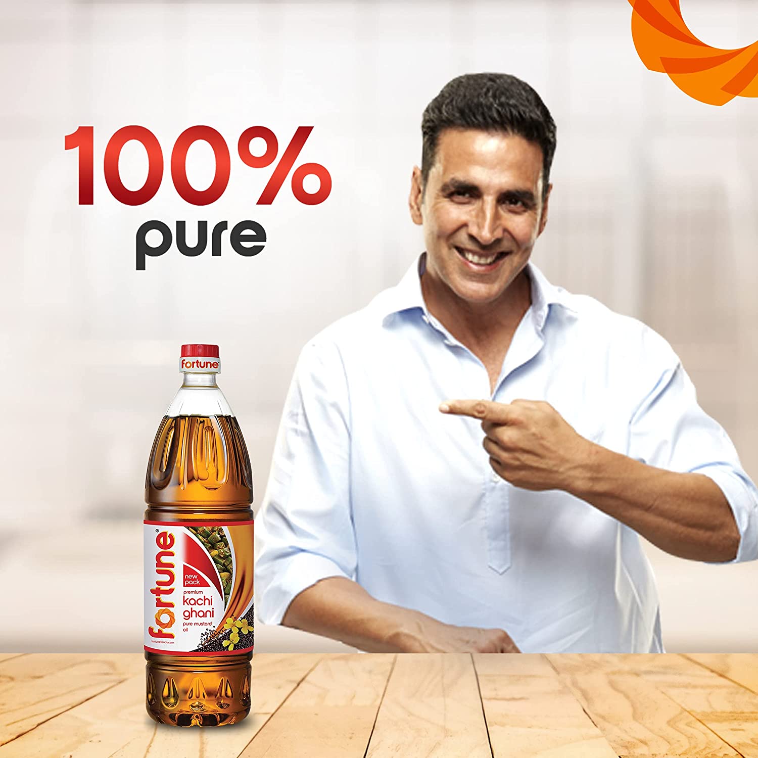 (Pack of 3) -Kachi Ghani Pure Mustard Oil, 1tr Per Bottle