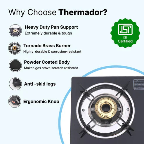 Gas Stove 3 Burners Auto Ignition | 3 Burner Gas Stove with Premium Gas Saver Brass Plated Burners | 6mm Toughened Glass Gas Chulha 3 Burner | LPG Compatible | ISI Certified | 1 Yr Warranty