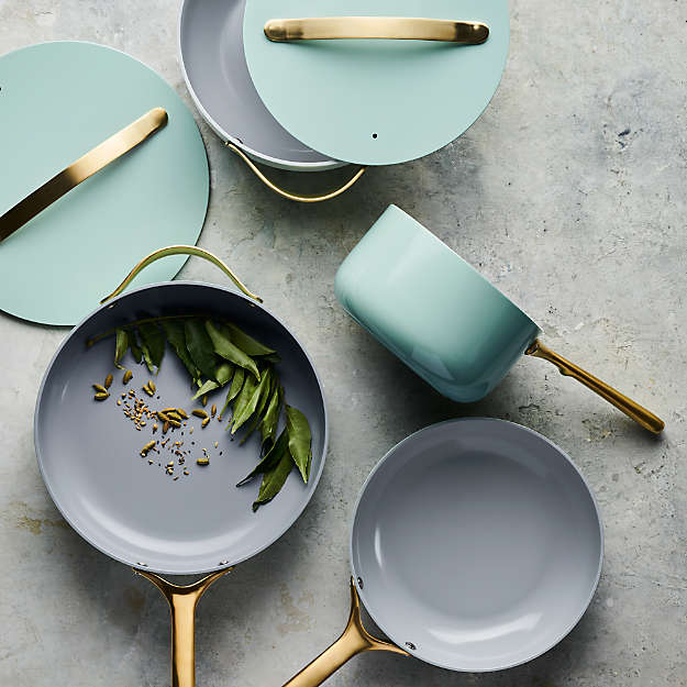 Caraway Home Silt Green 7-Piece Non-Stick Ceramic Cookware Set