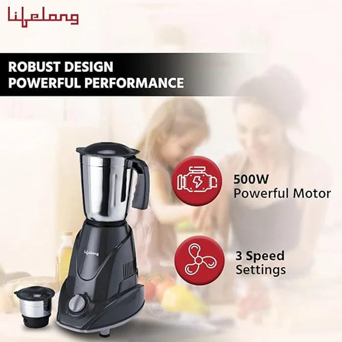 Kitchen Set 2-Burner Gas Stove, 3-Piece Cookware Set, 500W Mixer Grinder, 3L Pressure Cooker, 1.5L Electric Kettle, Water Bottle with Chopper, Chopping Board, Knives & Gas Lighter