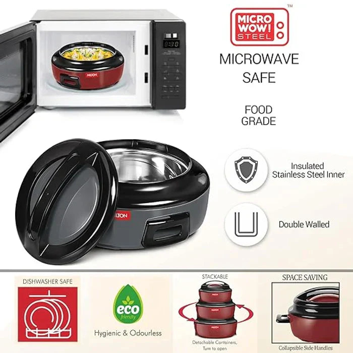 MILTON Ernesto Inner Stainless Steel Jr. Casserole Set of 3