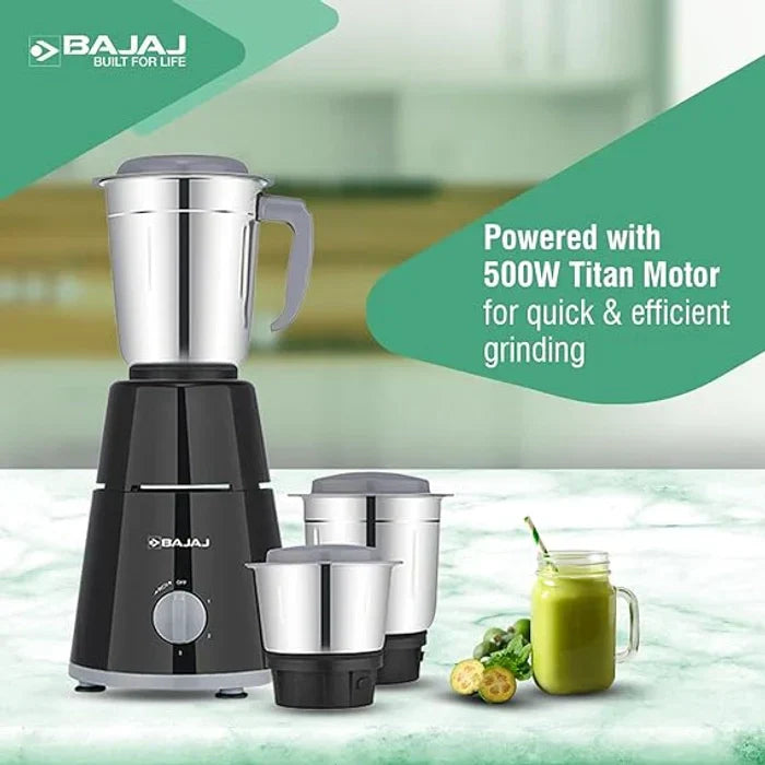 Bajaj GX-1 Mixer Grinder 500 W|Superior Mixie For Kitchen