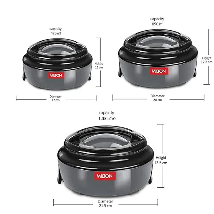 MILTON Ernesto Inner Stainless Steel Jr. Casserole Set of 3