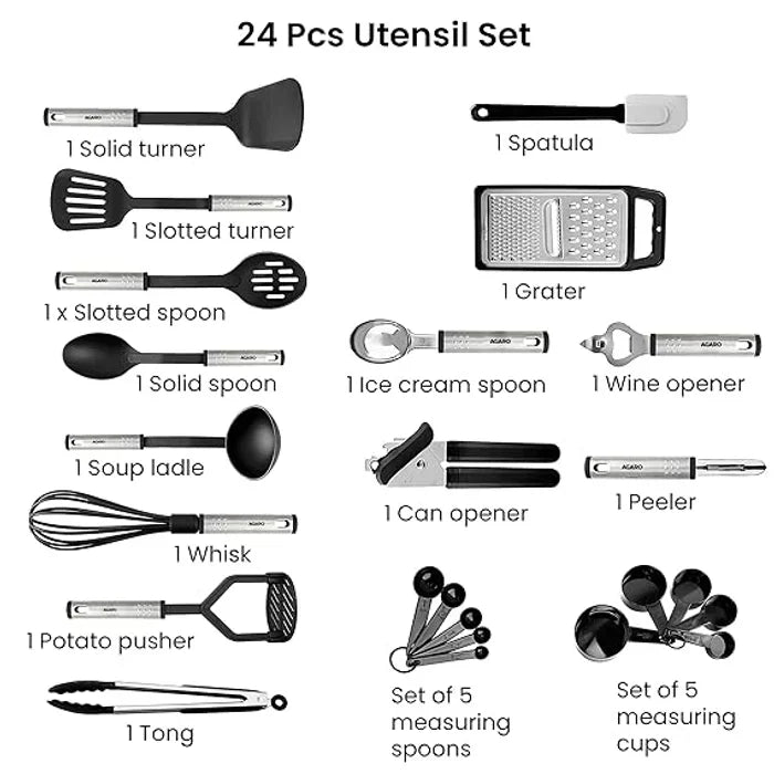 24 Pcs Kitchen Utensils Set