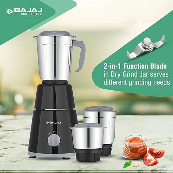 Bajaj GX-1 Mixer Grinder 500 W|Superior Mixie For Kitchen