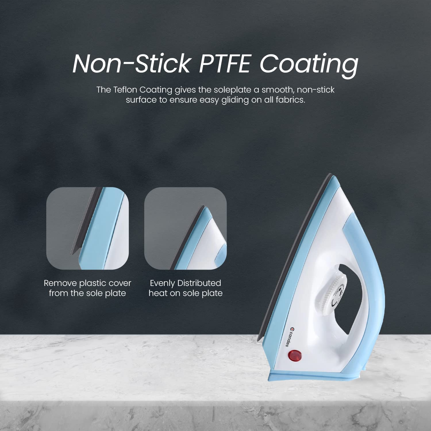 Combo: 550W Juicer Mixer Grinder & 750W Dry Iron | 3 Jars & Iron Box Included | Energy Efficient | Blue & White