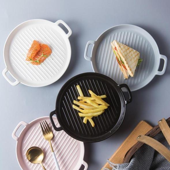 Black Round Baking Plate