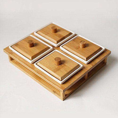 ceramics dried fruit snack boxes snack fruit combo platter bamboo fruit bowl