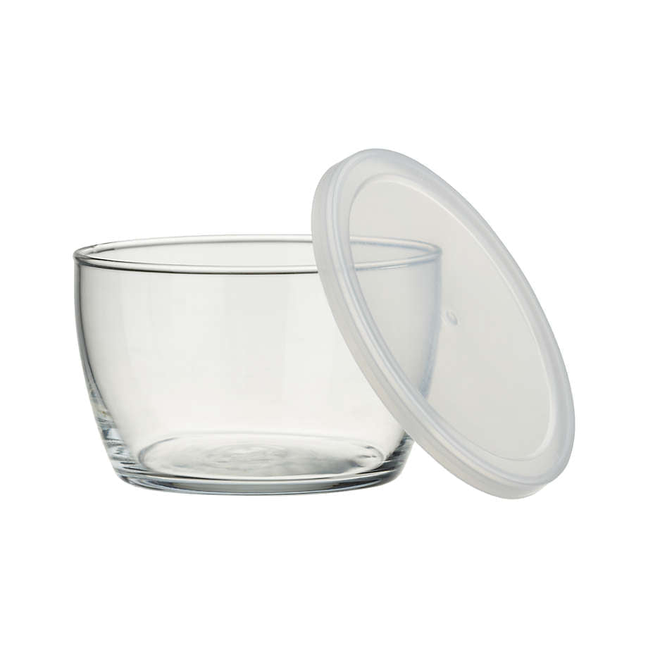 Clear Glass Bowl with Lid Set of 12
